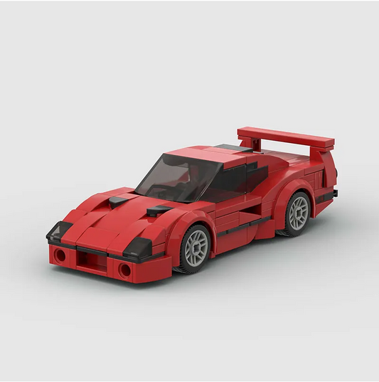 197 Pcs F40 Moc Speed Champions Sports Racer Cars City Vehicle Building Blocks Creative Garage Toys